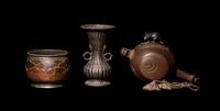 Three Japanese Bronze Vessels