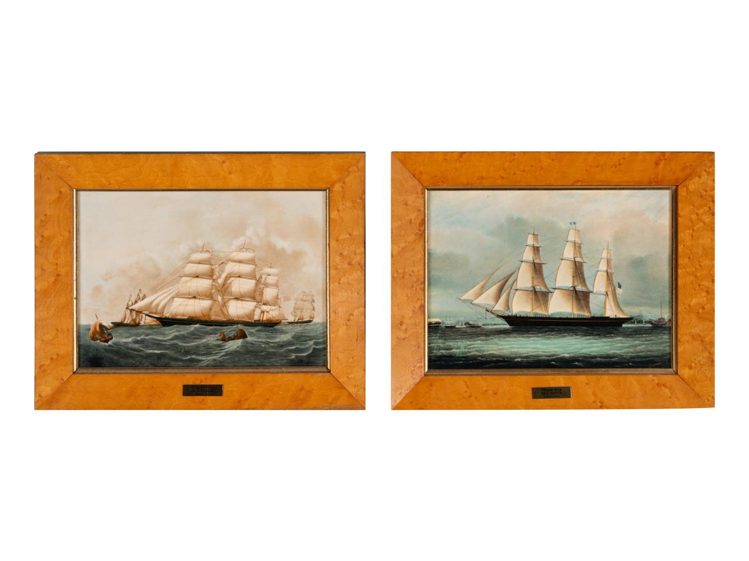 A Set of Six Wedgwood Clipper Ship Plaques