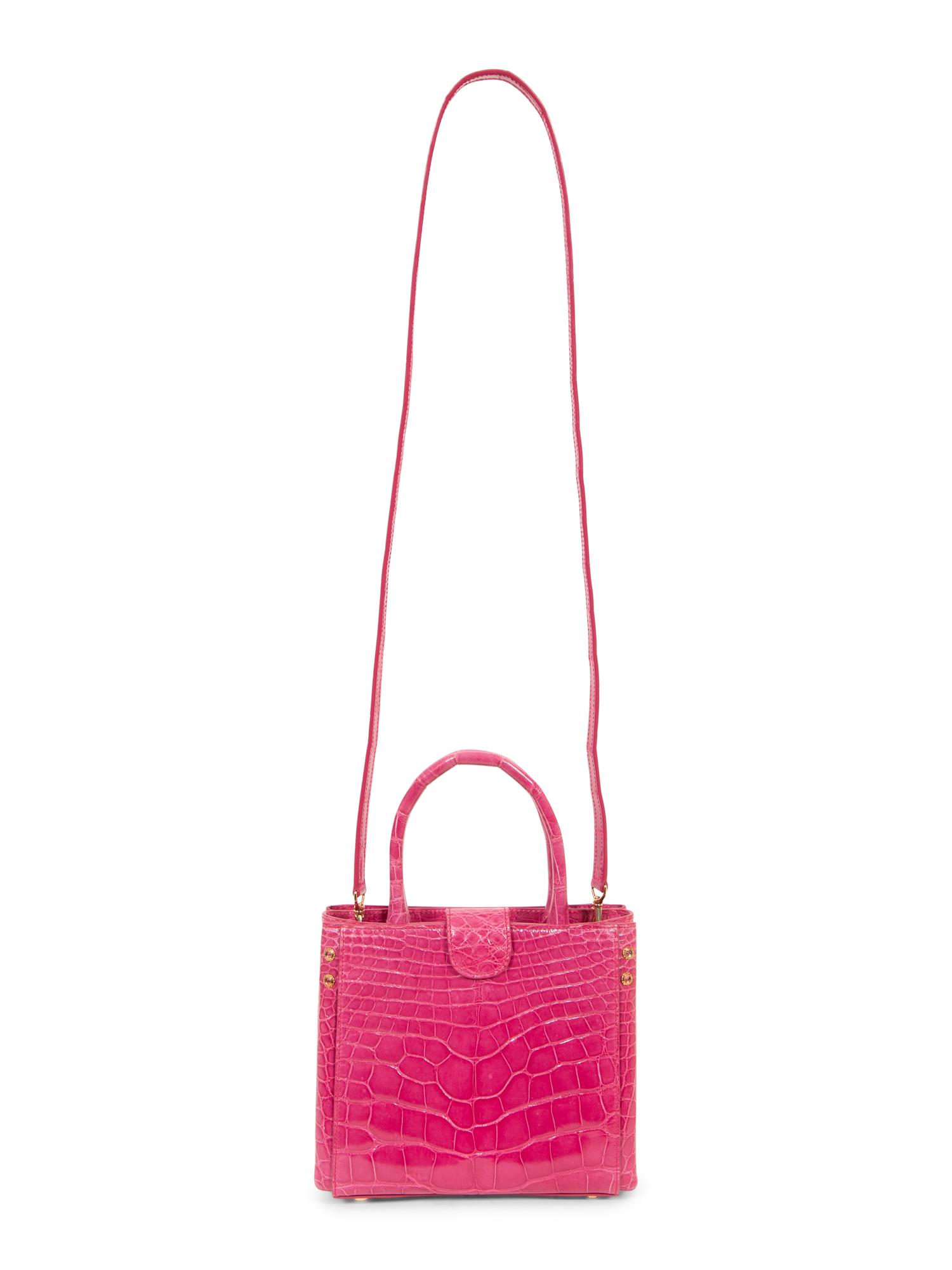 Jada Loveless Bright Pink Alligator Mini Tote