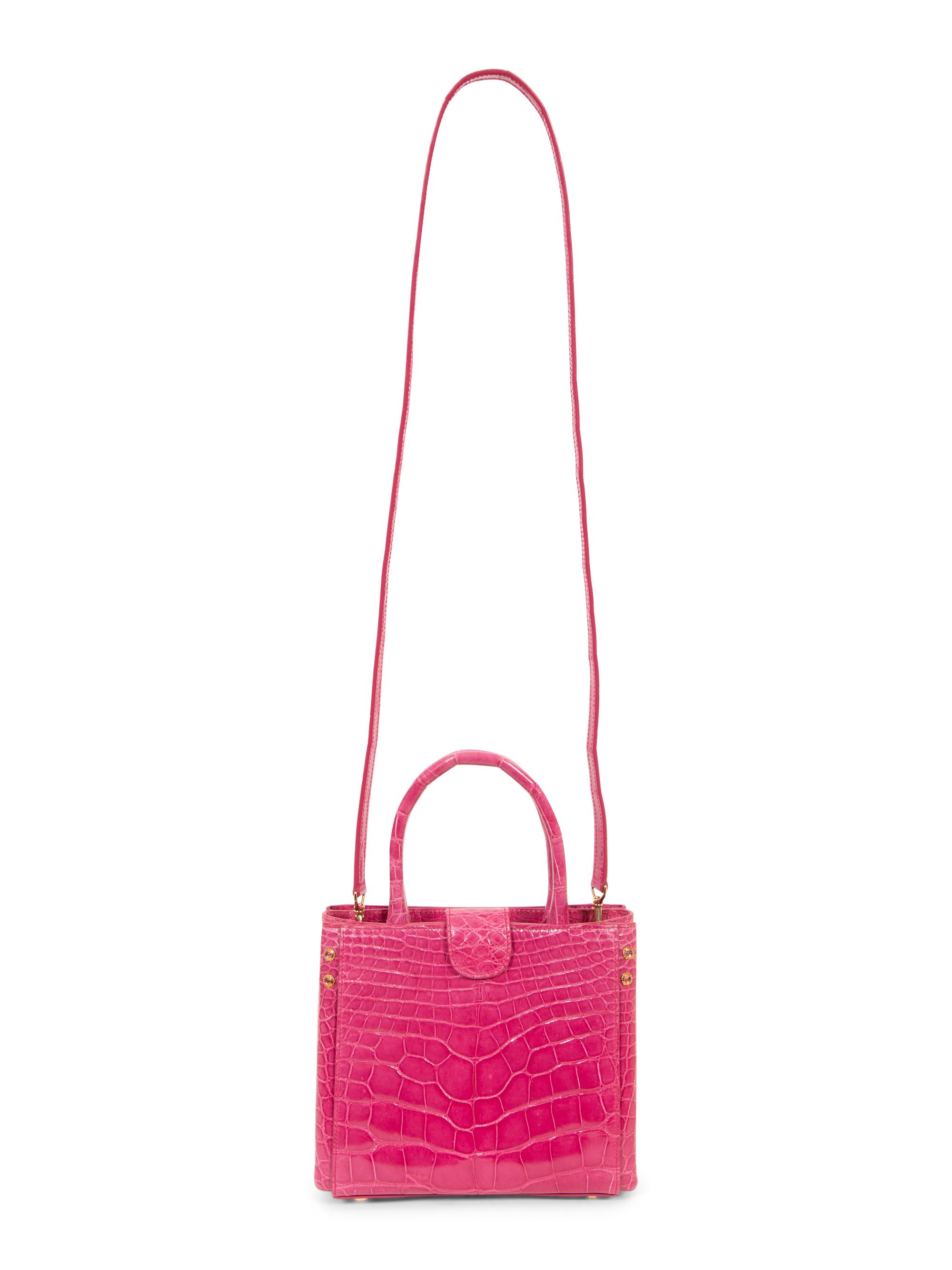Jada Loveless Bright Pink Alligator Mini Tote