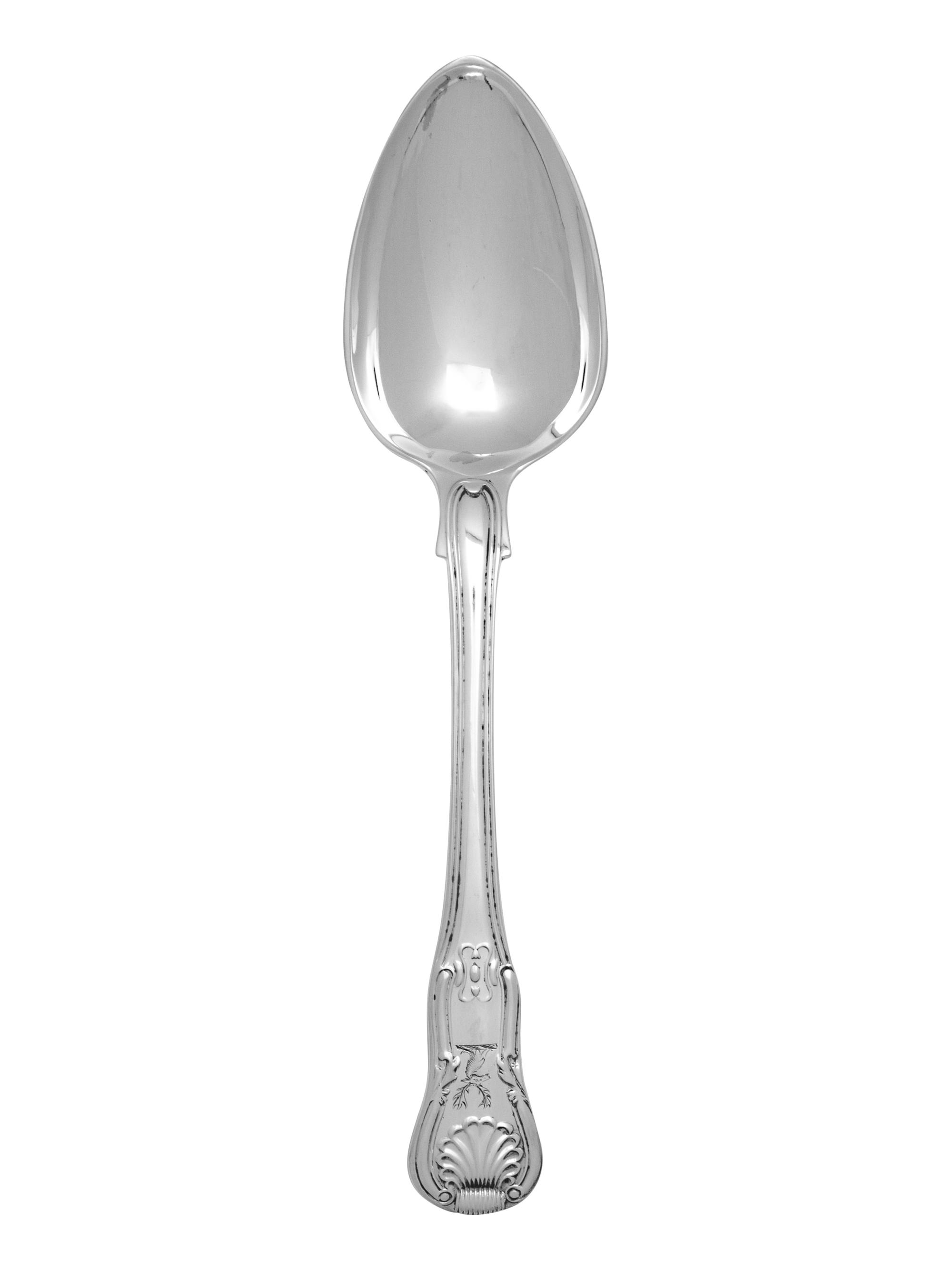 An Assembled Set of Twelve George III Silver Serving Spoons