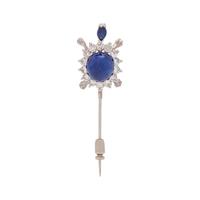 SAPPHIRE AND DIAMOND TURTLE STICKPIN