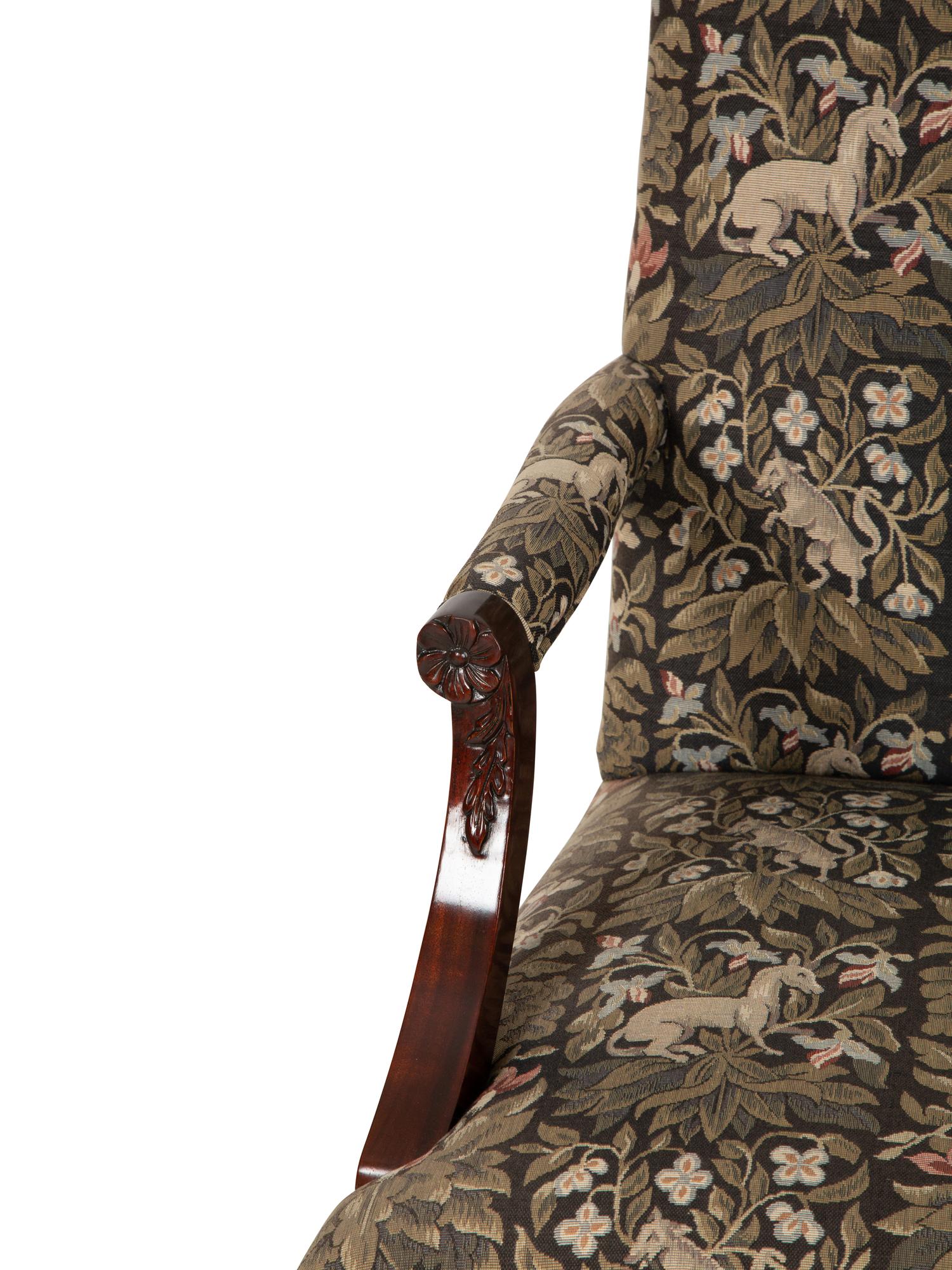 A George III Style Mahogany Open Armchair