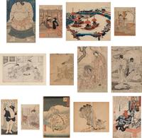 A Group of 13 Japanese Woodblock Prints