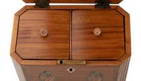 A Group of Three George III Harewood and Marquetry Tea Caddies
