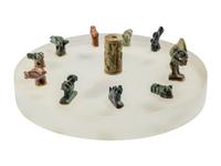 12 Egyptian Faience and Stone Amulets