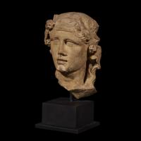 ROMAN HERM HEAD OF DIONYSOS C. 1st-2nd Century AD