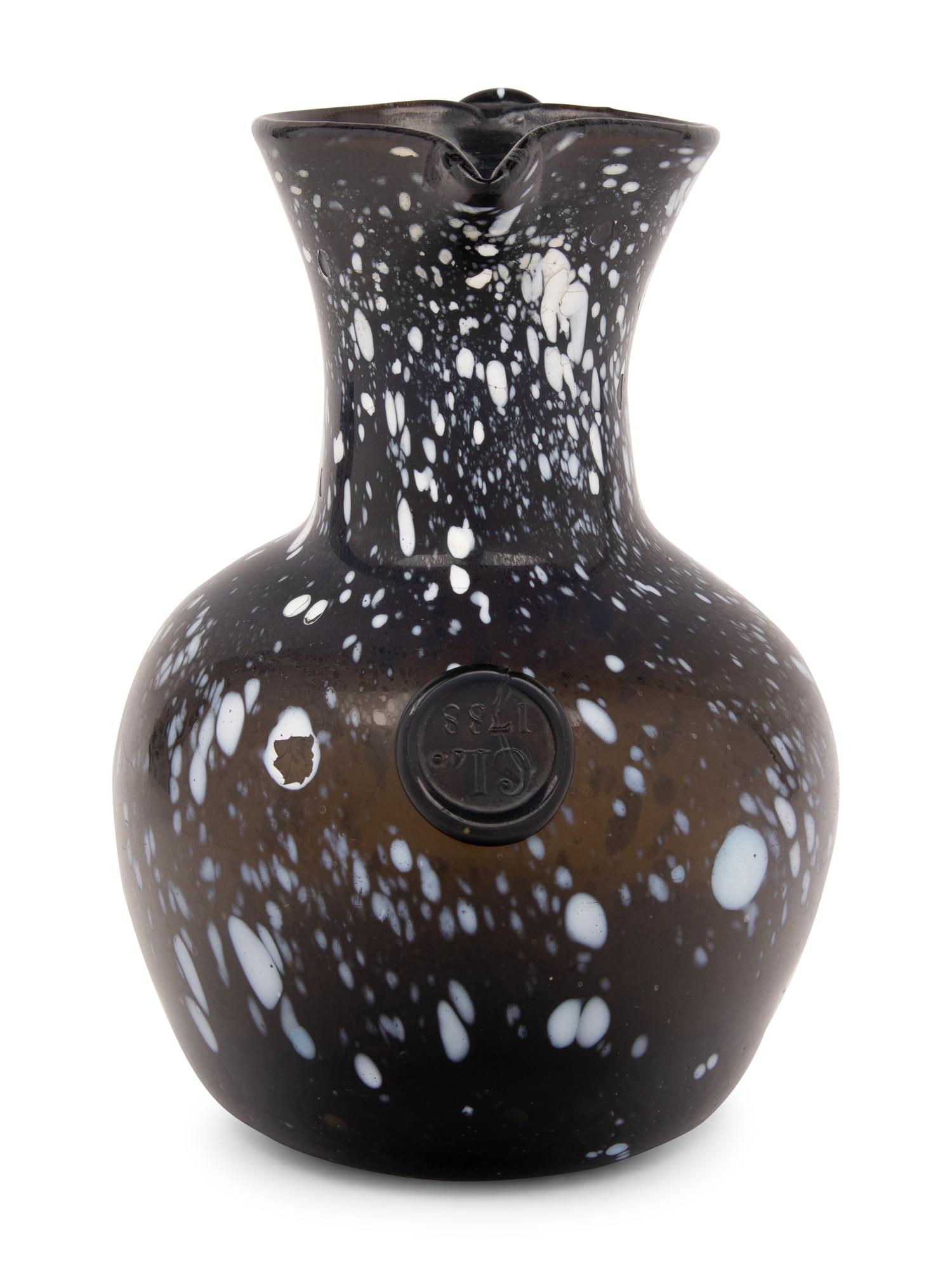 An English or Scottish Nailsea-Style Glass Jug
