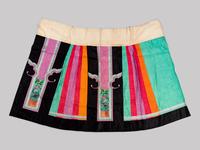 Two Embroidered Silk Apron Skirts