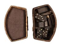 Civil War-era small hinged game box.