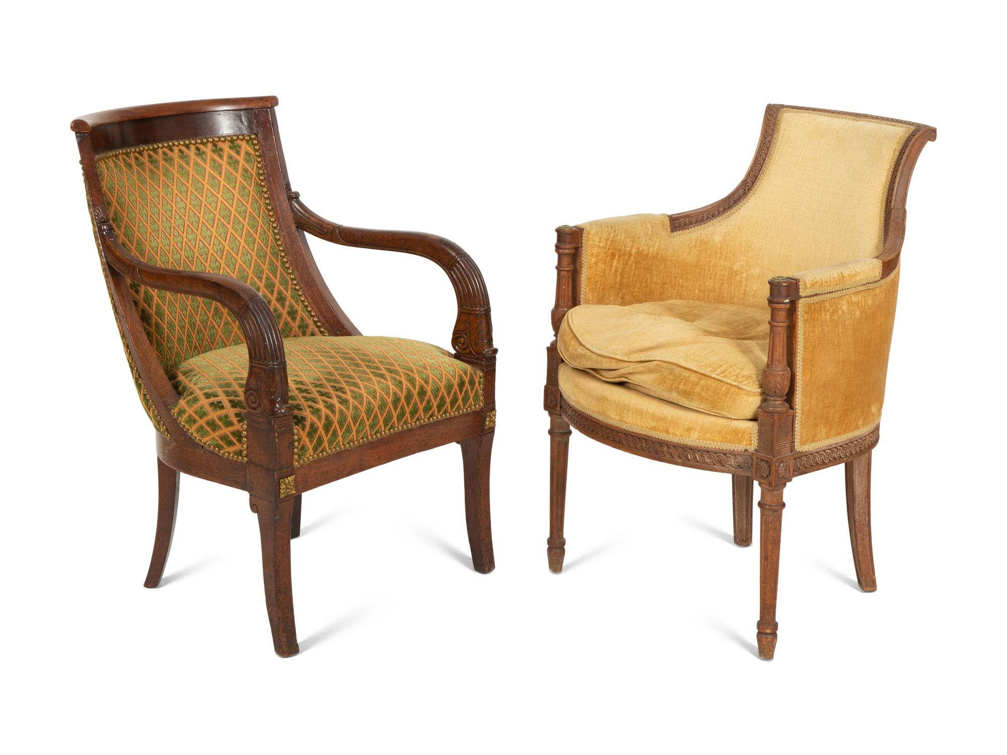 Two Regency Style Armchairs