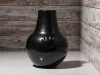 Blackware Pottery Jar, Lamp Base