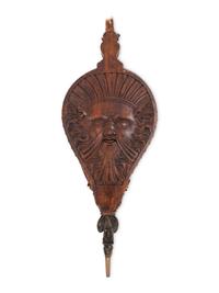 An Italian Carved Walnut Bellows