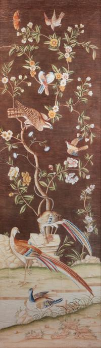 A Pair of Framed Reproduction French Wallpaper Panel Prints — 20TH CENTURY