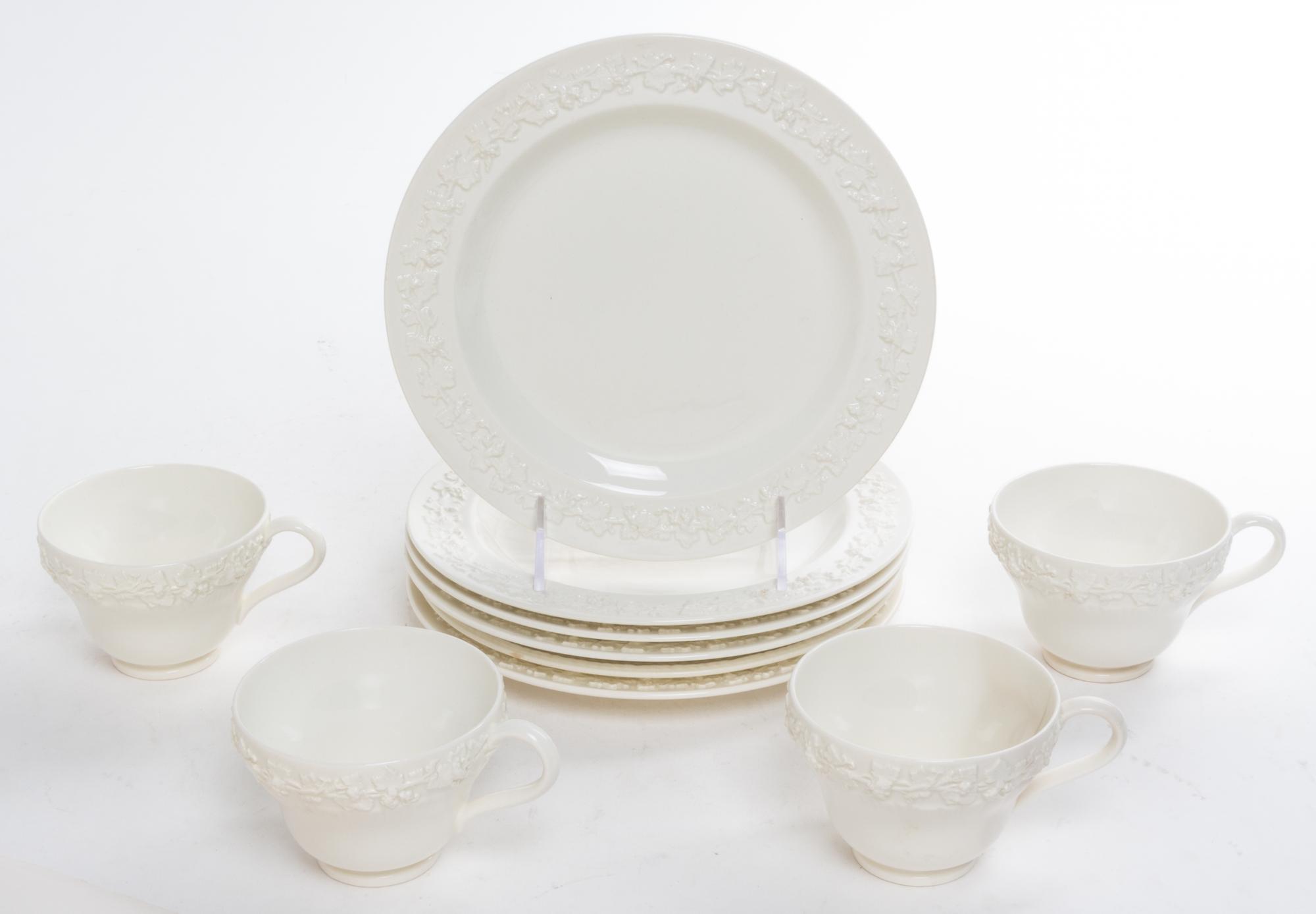 A Group of Wedgwood Queen's Ware Articles Diameter of plate 8 1/4 inches.