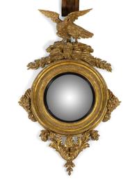 An Irish Giltwood Convex Mirror — EARLY 19TH CENTURY