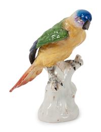 A Pair of Continental Porcelain Birds