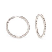 ROBERTO COIN, DIAMOND HOOP EARRINGS