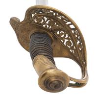 Ames Model 1850 Staff and Field Officers Sword Presented to Capt John Chipman 59th Mass - POW and WIA, with Sash, CDV and GAR Button