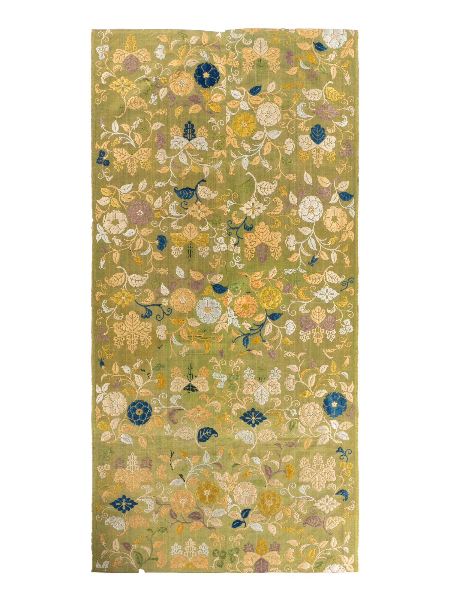RELEASED TO MUSEUM -- Eight Japanese Silk Textile Panels