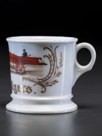 A Fireman's Porcelain Occupational Shaving Mug
