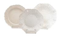 Three Staffordshire Salt Glaze Plates Diameter of largest 10 1/8 inches. — 19TH CENTURY
