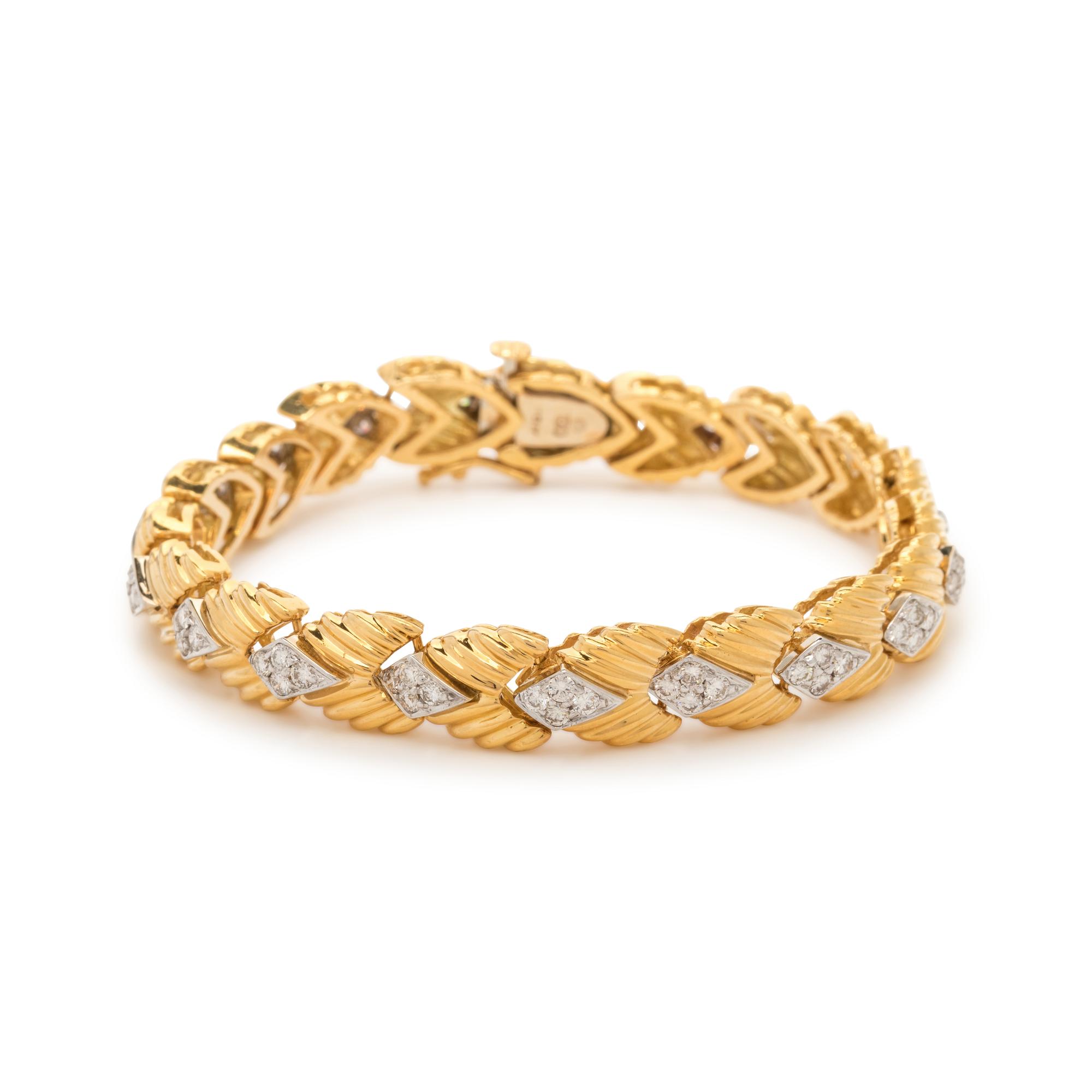 YELLOW GOLD AND DIAMOND BRACELET