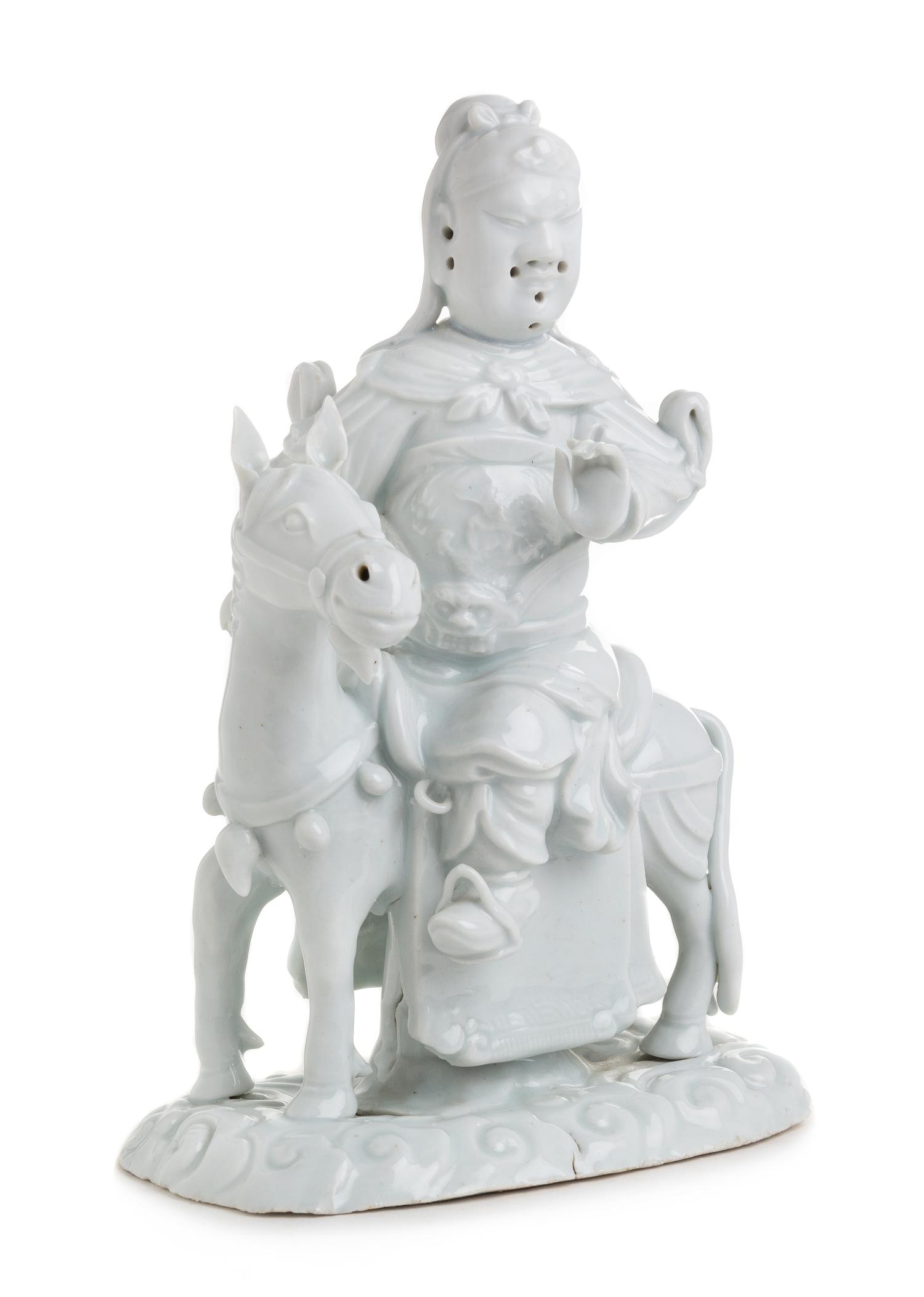 A Blanc-de-Chine Porcelain Figural Group Height 10 1/4 inches. — 18TH CENTURY