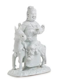 A Blanc-de-Chine Porcelain Figural Group Height 10 1/4 inches. — 18TH CENTURY