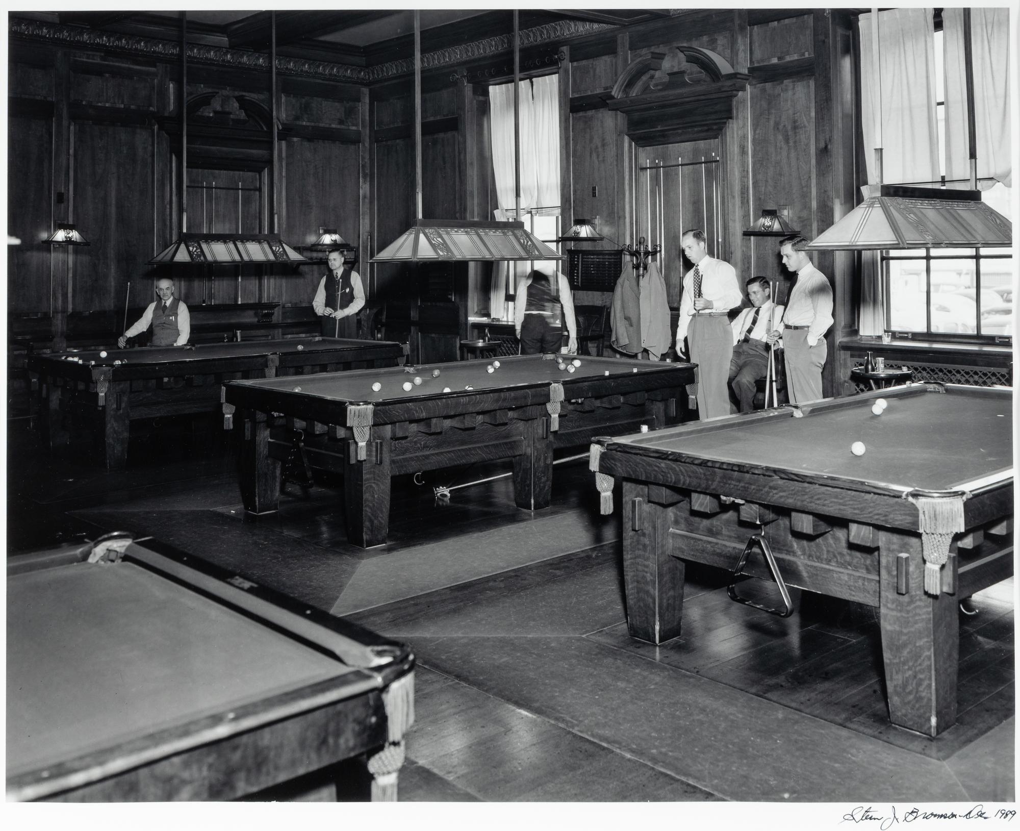 Stern Bramson (1912‑1989) Billiard Room, Pendennis Club, Louisville, KY, October 9, 1947