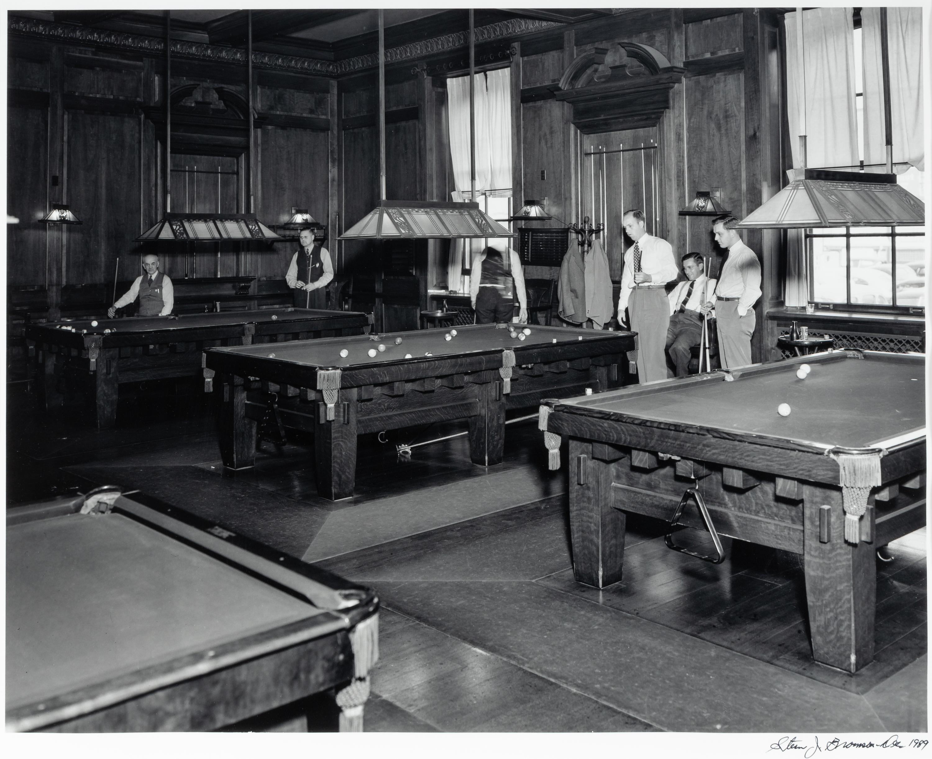 Stern Bramson (1912‑1989) Billiard Room, Pendennis Club, Louisville, KY, October 9, 1947