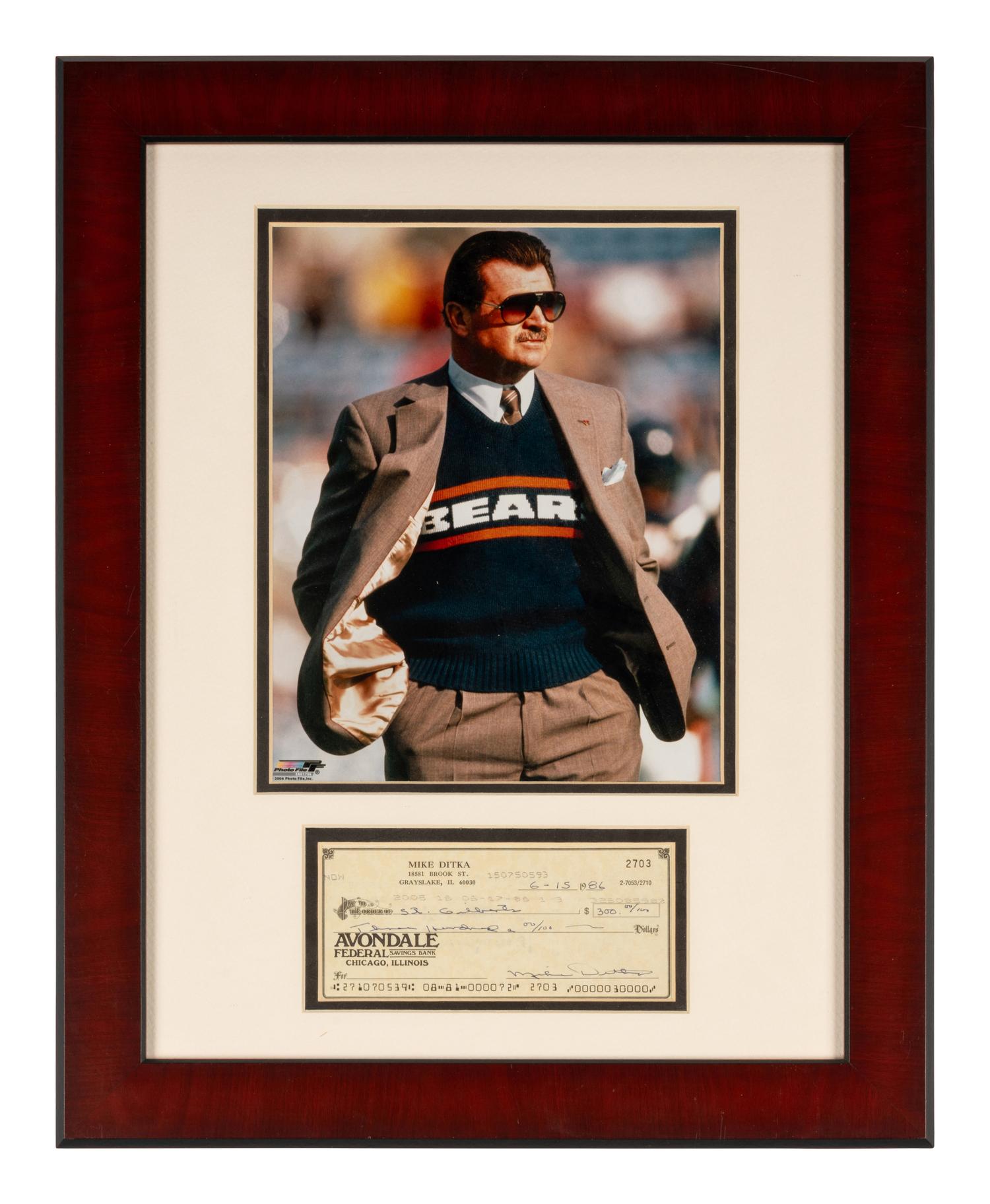 A Large Group of Chicago Bears Signed Autograph Memorabilia Including Dave Duerson, Steve McMichael and Mike Ditka