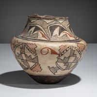 Zuni Three-Color Pottery Jar