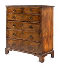 A George II Walnut Chest of Drawers