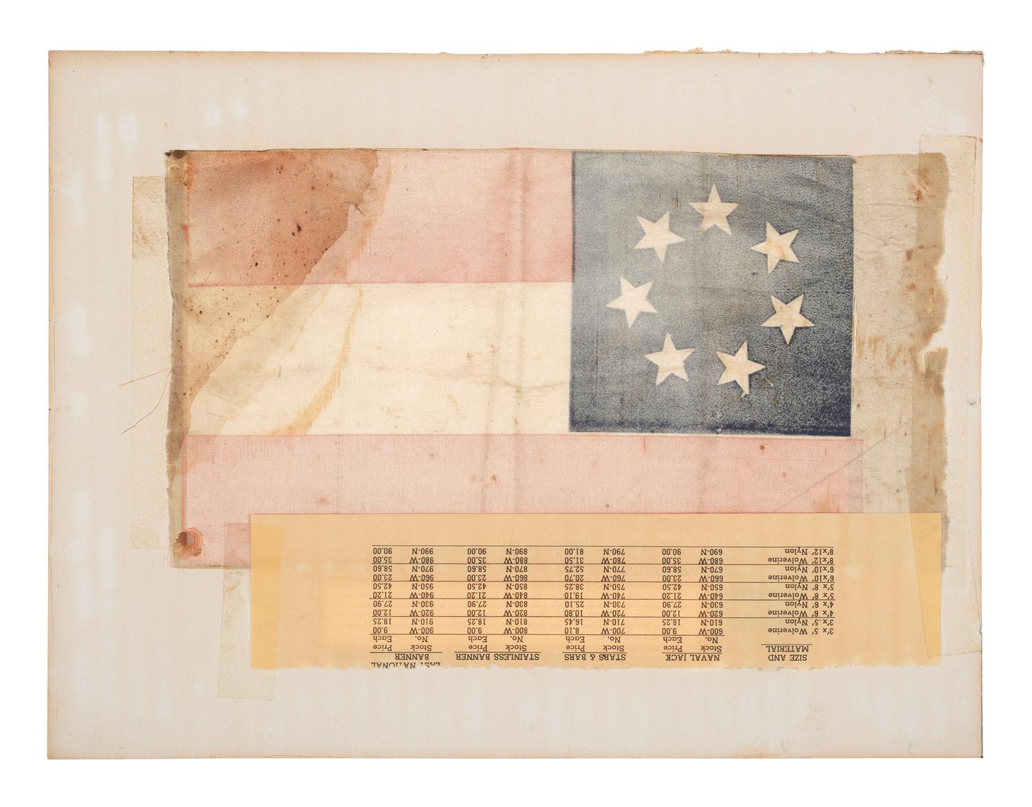 [CIVIL WAR]. Confederate First National flag. Ca 1880s-early 1900s.