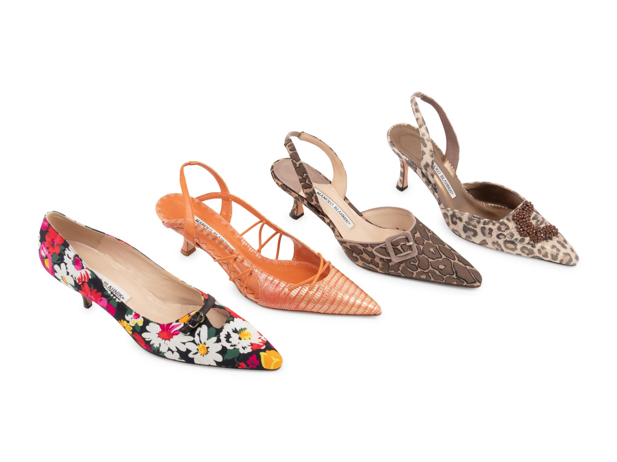 Four Pairs of Manolo Blahnik Shoes, 2000s