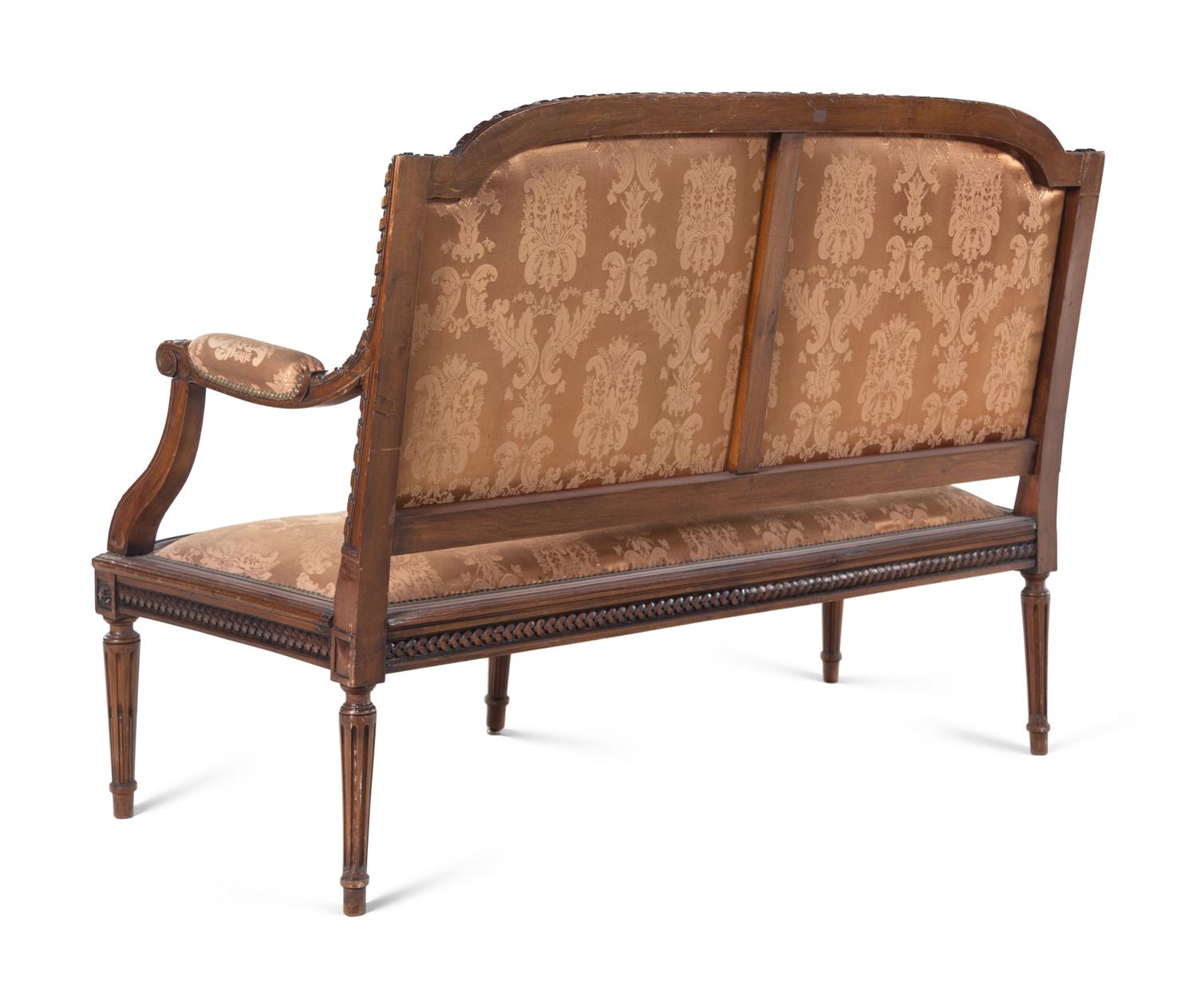 A Louis XVI Style Walnut Seating Suite