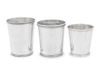 Three American Coin Silver Julep Cups