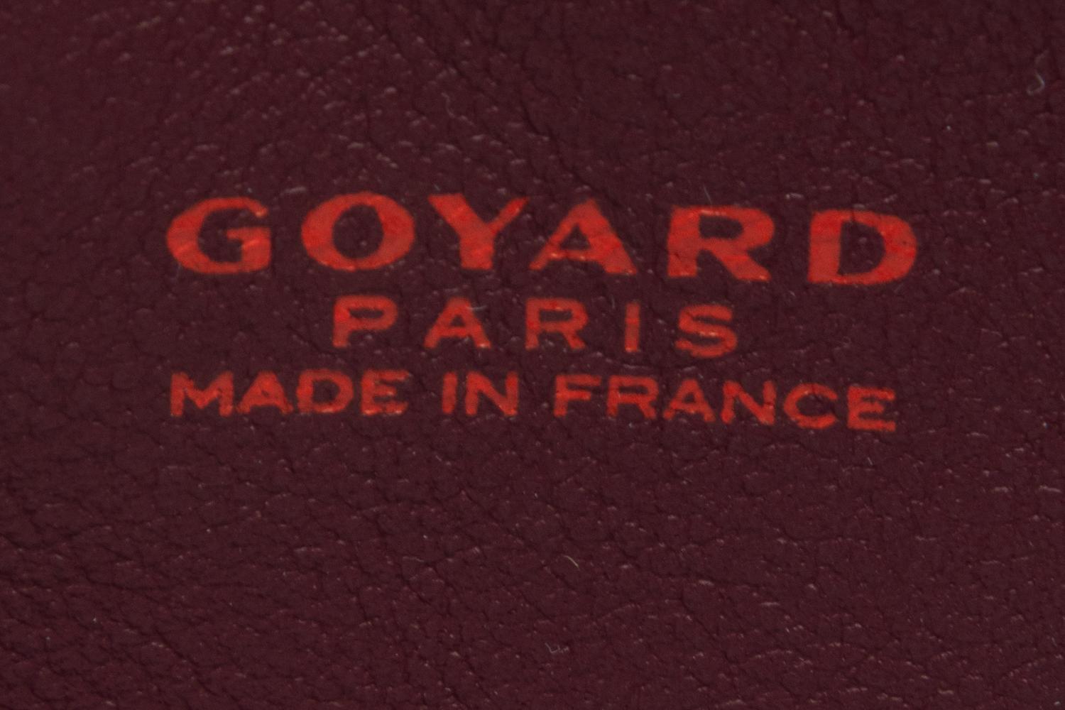 GOYARD, BURGUNDY GOYARDINE MINI TOTE