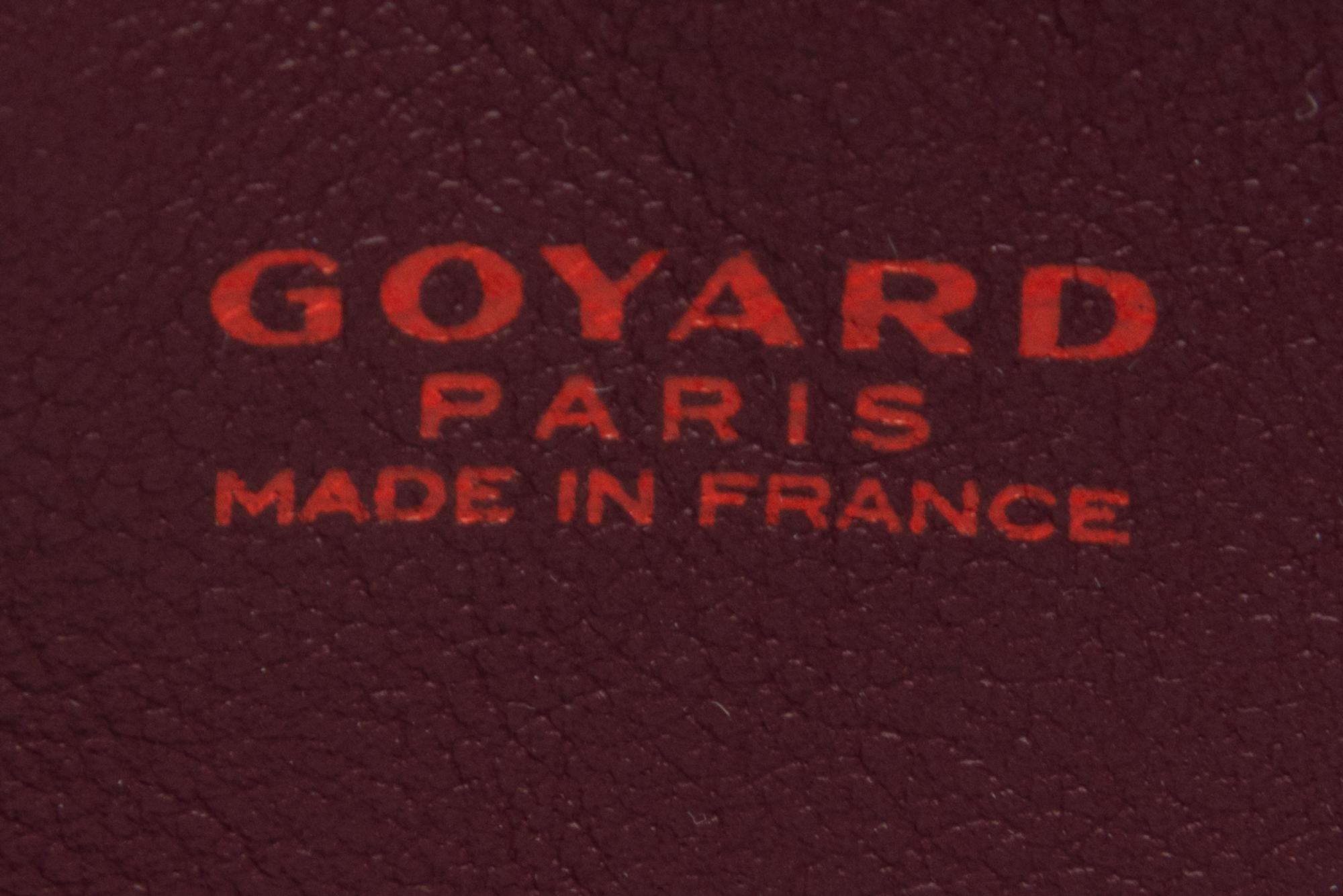 GOYARD, BURGUNDY GOYARDINE MINI TOTE
