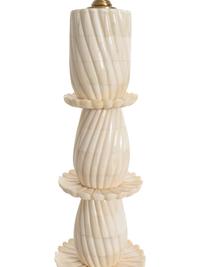 A Pair of Tesselated Carved Bone Table Lamps