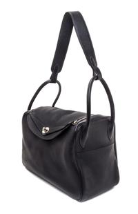 An Hermes Graphite Taurillon Clemence Lindy 34 Handbag, 13.5" x 8" x 7".
