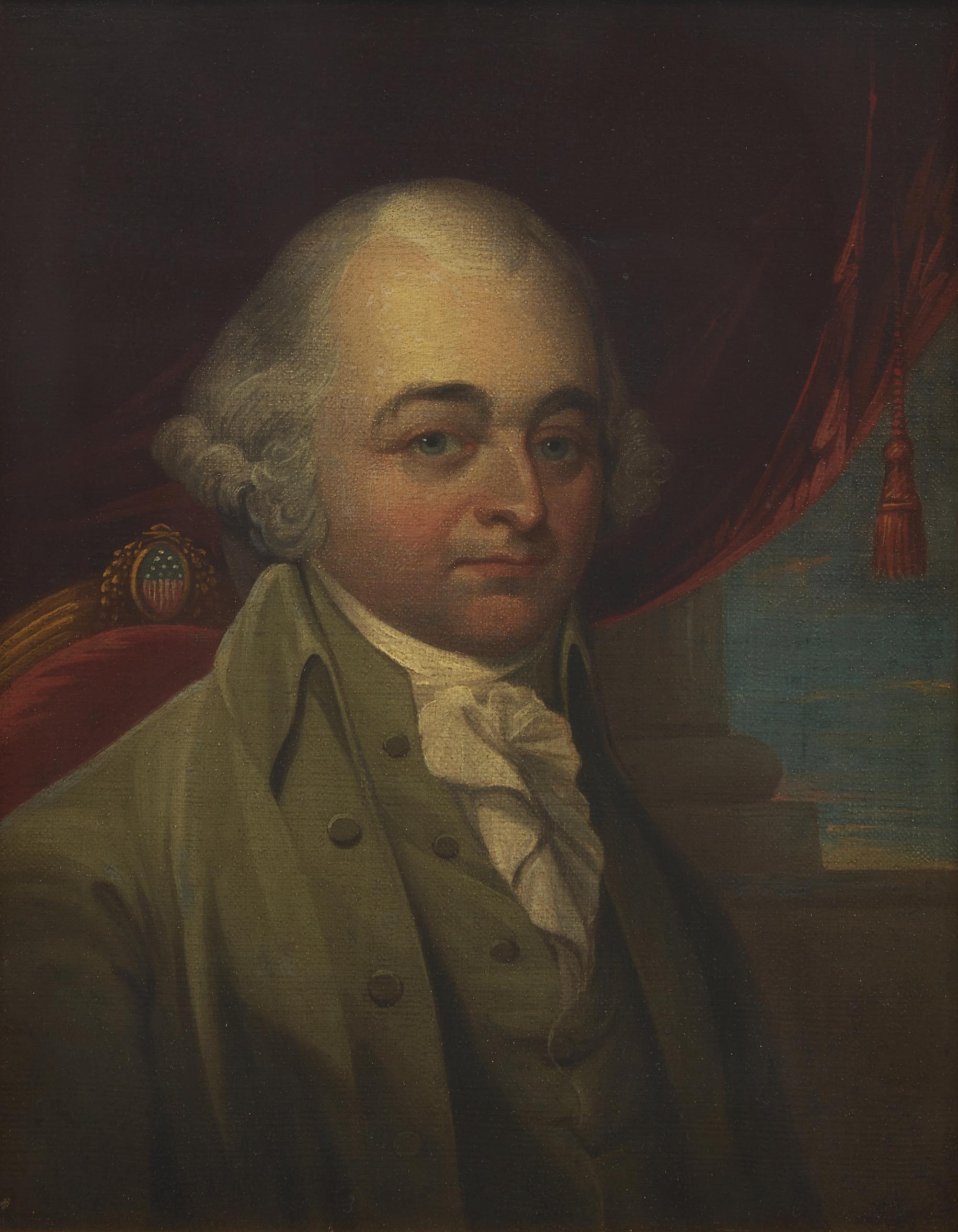 American School 19th Century, A Pair of Presidential Portraits: George Washington (1732-1799) and John Adams (1735-1826)