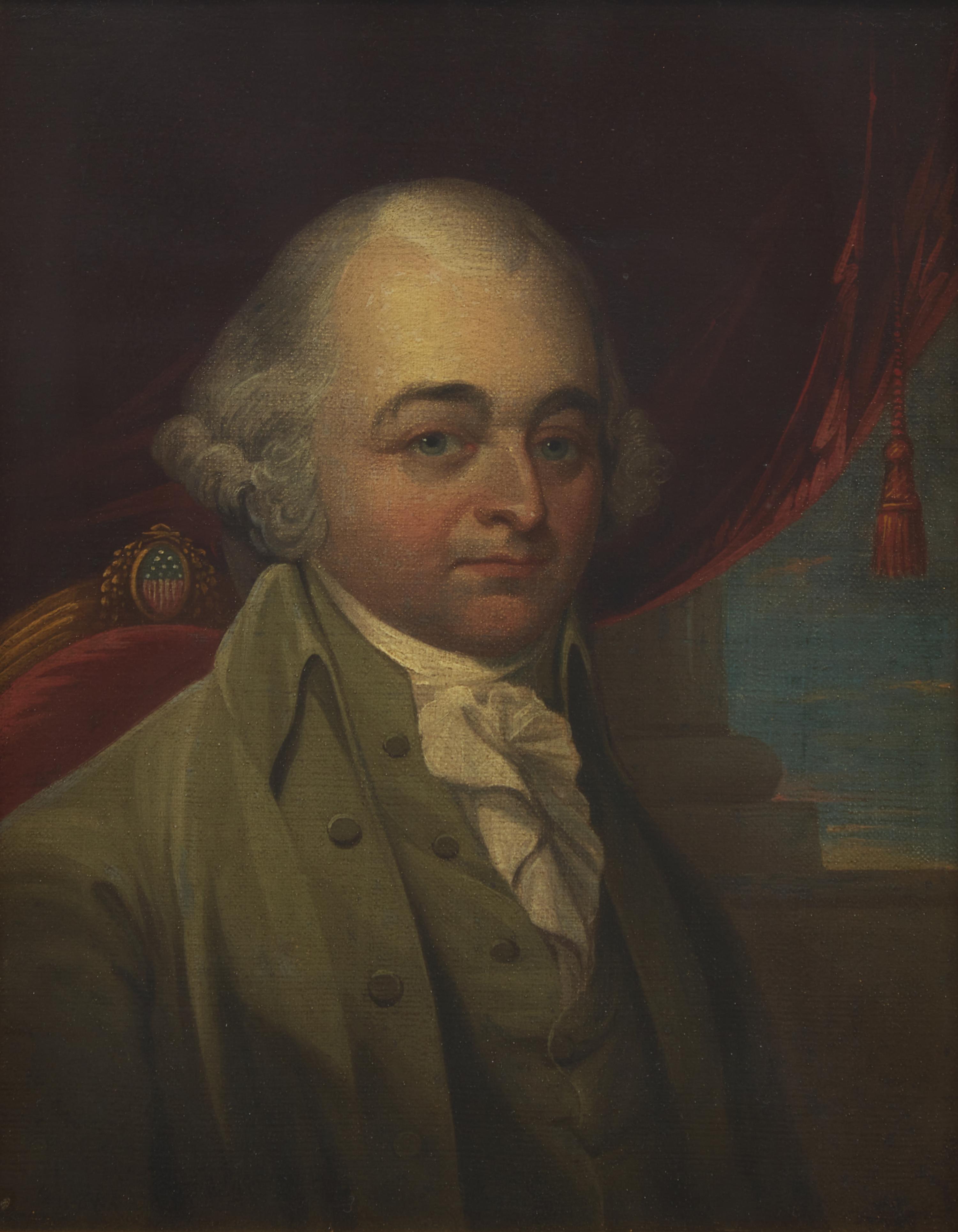 American School 19th Century, A Pair of Presidential Portraits: George Washington (1732-1799) and John Adams (1735-1826)