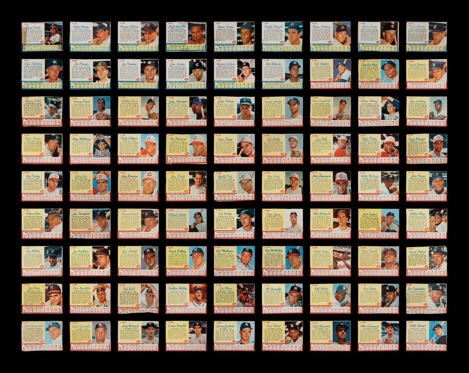 A Near Set of 1962 Post Cereal Baseball Cards (193/200)