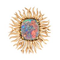 YELLOW GOLD AND OPAL SET