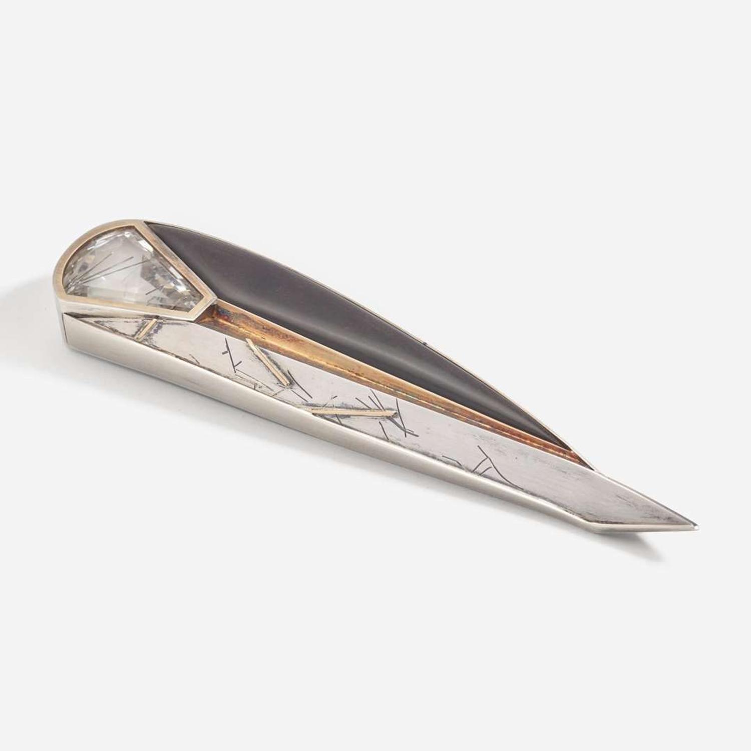 Eleanor Moty (American, b. 1945) "Shard with Micarta" Brooch, USA, 1990