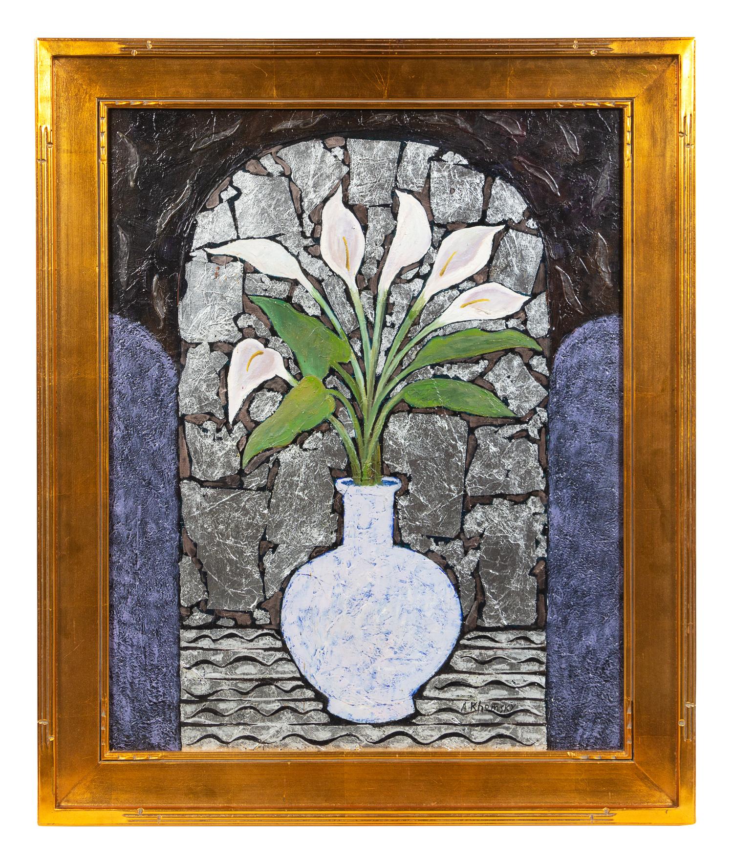 Alexander Khomsky, (Russian, b. 1954), Silver Calla Lilies
