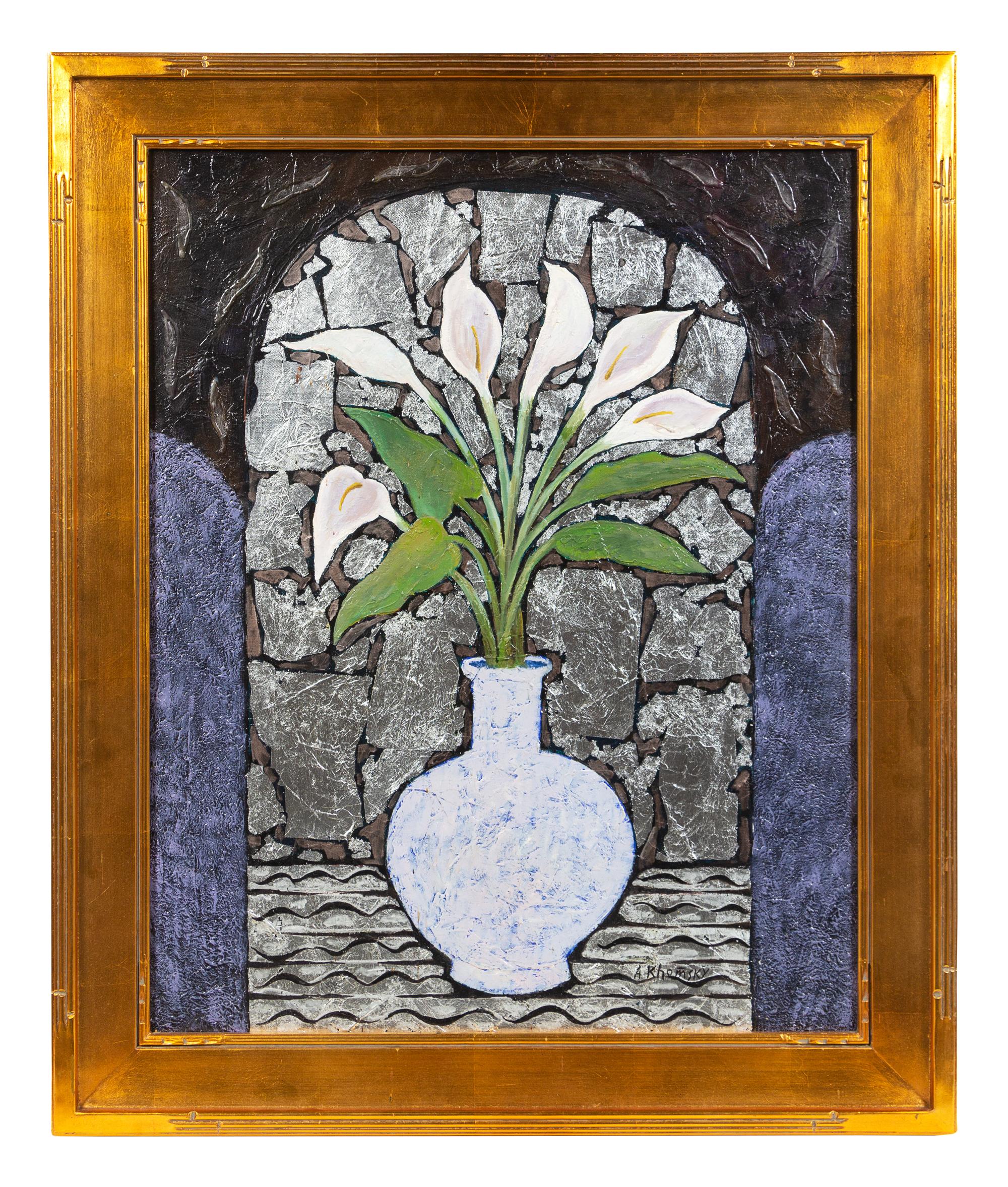 Alexander Khomsky, (Russian, b. 1954), Silver Calla Lilies