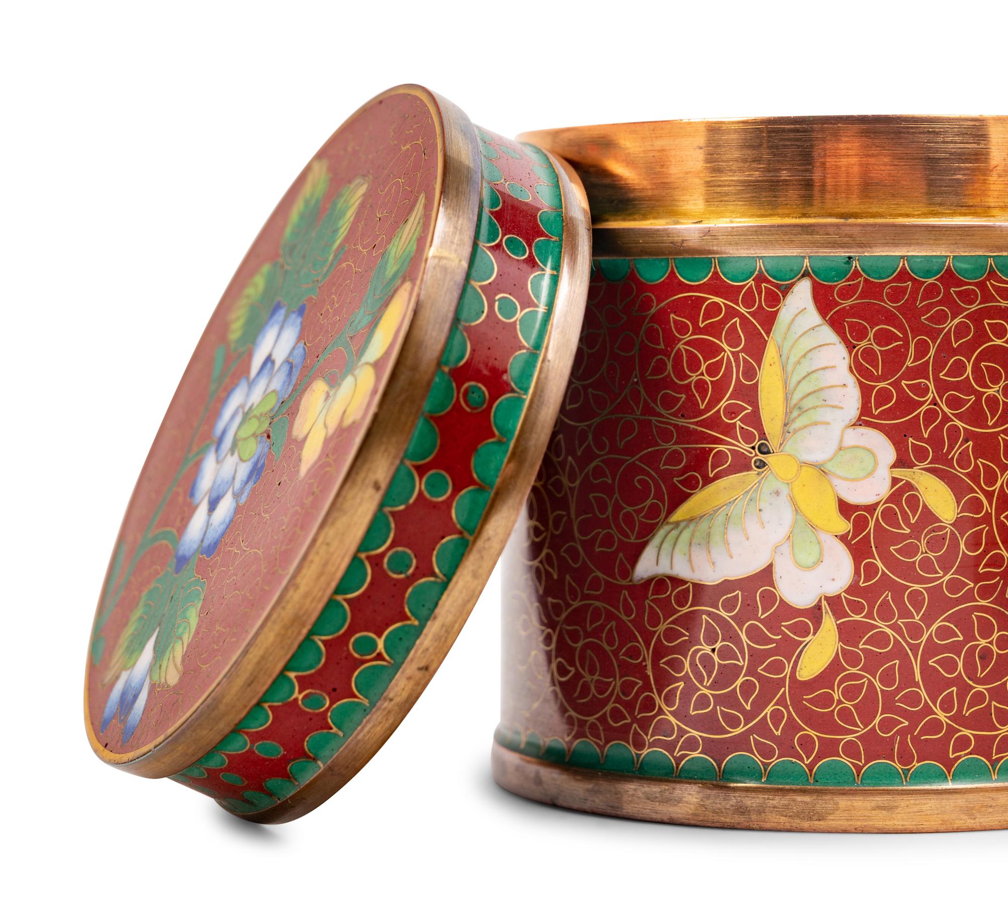 12 Chinese Cloisonné Enamel Circular Vessels